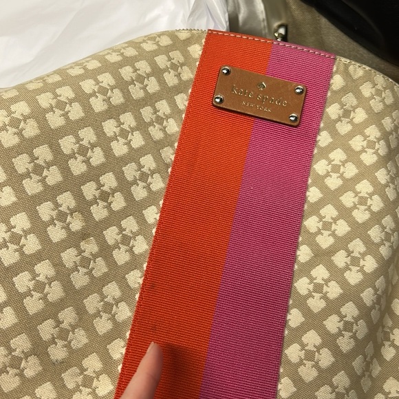 Kate Spade Cream and Brown Shoulder Bag with Leather Trim - Picture 10 of 10